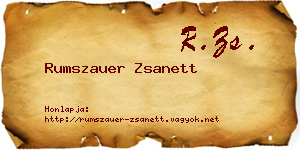 Rumszauer Zsanett névjegykártya
